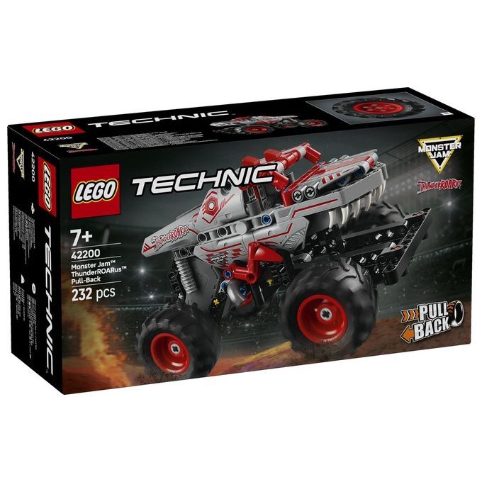 Lego 42200 Technic Monster Jam ThunderROARus Pull Back Set di Costruzioni 232 Pezzi 7 Anni colore Multicolore