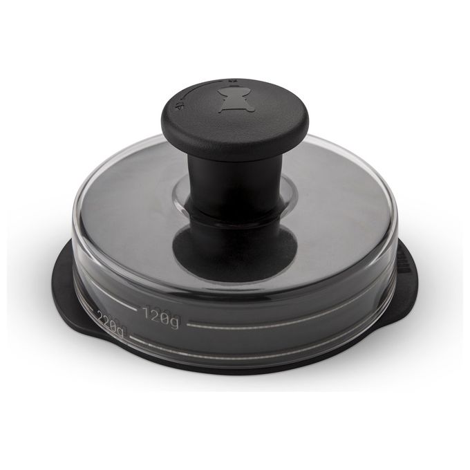 Weber 6400 Pressa per Hamburger in Plastica manico Nylon lavabile in lavastoviglie 120g 220g colore Nero