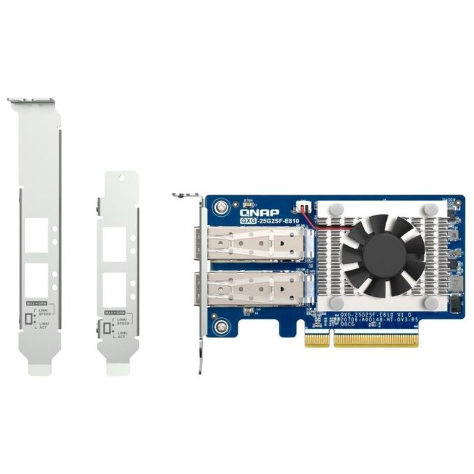 Qnap QXG-25G2SF-E810 Scheda di Rete e Adattatore Interno Fibra 25000 Mbit-s