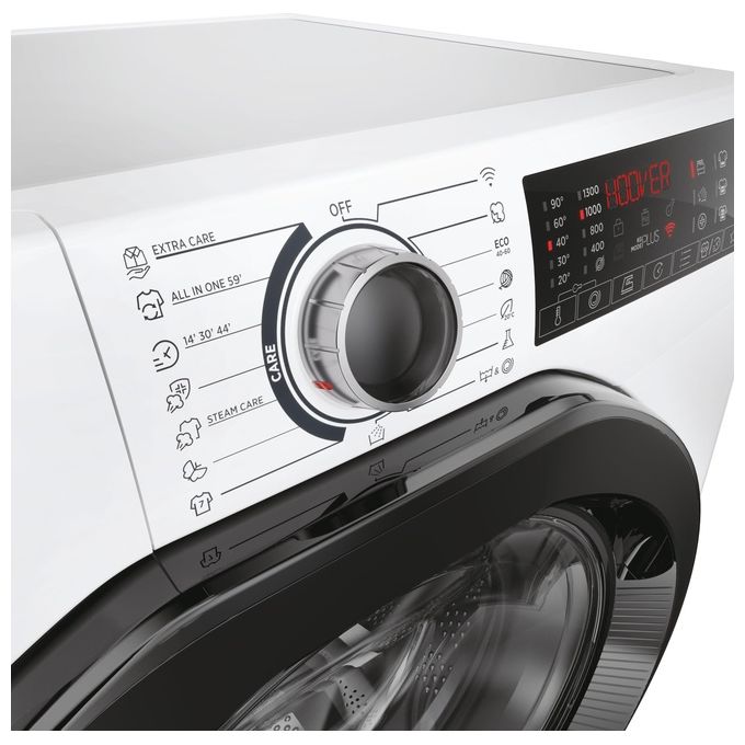 Hoover H3WPS4376TAMB6-S H-Wash 350 Lavatrice Slim 7 Kg 1300 rpm Classe A Inverter Vapore Wi-Fi (85x60x44 cm) colore Bianco