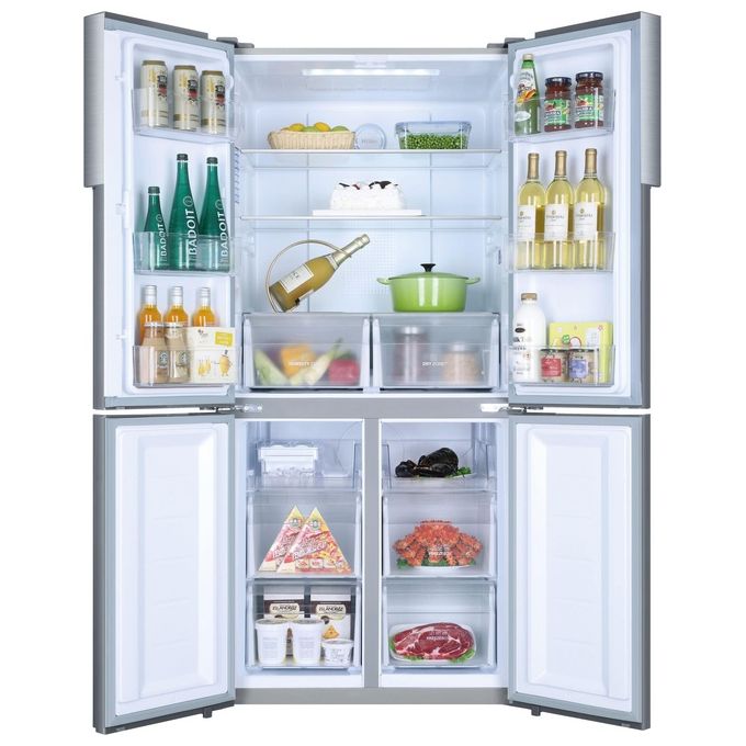 Haier HTF-458DG6 Frigorifero Combinato 4 Porte Capacita' 468 Litri Classe energetica F (A+) 180,4 cm Total No Frost Inox
