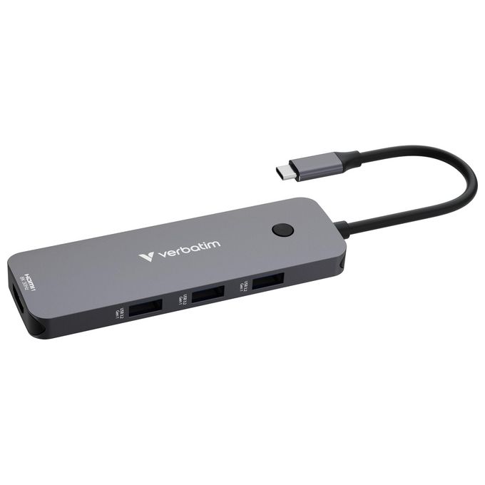 Verbatim CMH-08 Multiport Hub 5 Porte USB Tipo-C 5000 Mbit-s Argento