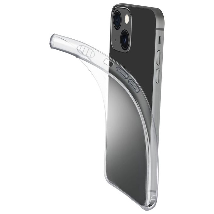 Cellular Line Cover Fine per iPhone 13 Cover in gomma morbida ultra sottile e trasparente