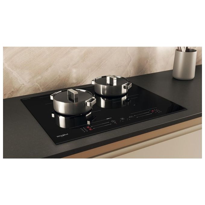Whirlpool 859991662060 WF S4665 CPBF Piano cottura Induzione 65 cm 4 fuochi FlexiSide con controllo touch e tecnologia CleanProtect colore Nero