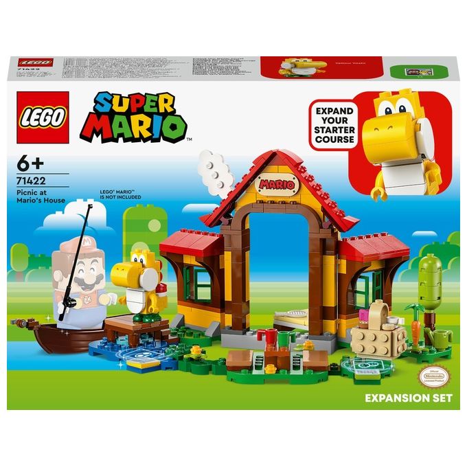 LEGO Super Mario 71422 – Picnic a Casa di Mario, Set di Espansione 259 Pezzi con Personaggi di Mario, Yoshi e Goomba, Eta' 6+