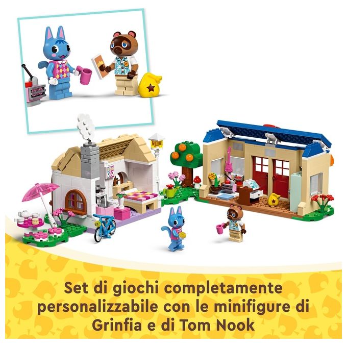 LEGO Animal Crossing 77050 Bottega di Nook e casa di Grinfia, Giochi Creativi per Bambini 7+ con Negozio e Casa Giocattolo