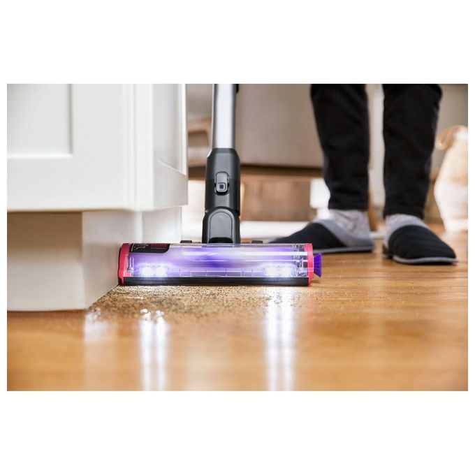 Black+Decker Scopa Ricaricabile 21.6V fino a 35 Minuti 100W 2 Turbo Spazzole Laterali
