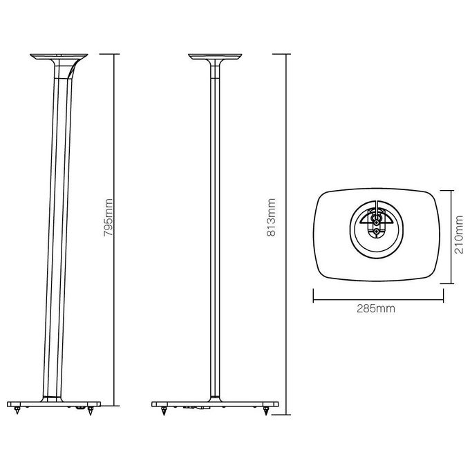Flexson Flx008 Supporto da Pavimento per SONOS ERA100 Nero Coppia