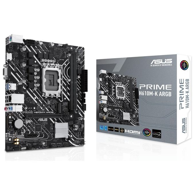 ASUS PRIME H610M-K ARGB Intel H610 LGA 1700 micro ATX