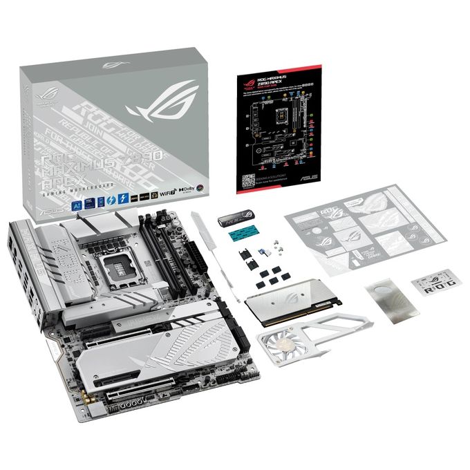 ASUS ROG Maximus Z890 Apex Scheda Madre Intel ATX 22122 Fasi di AlimentazioneSlot DDR5 PCIe 5.0 GPU di Nuova Generazione 6 Slot M.2 WiFi 7 AI Overclocking Slot PCIe Q-Release Slim