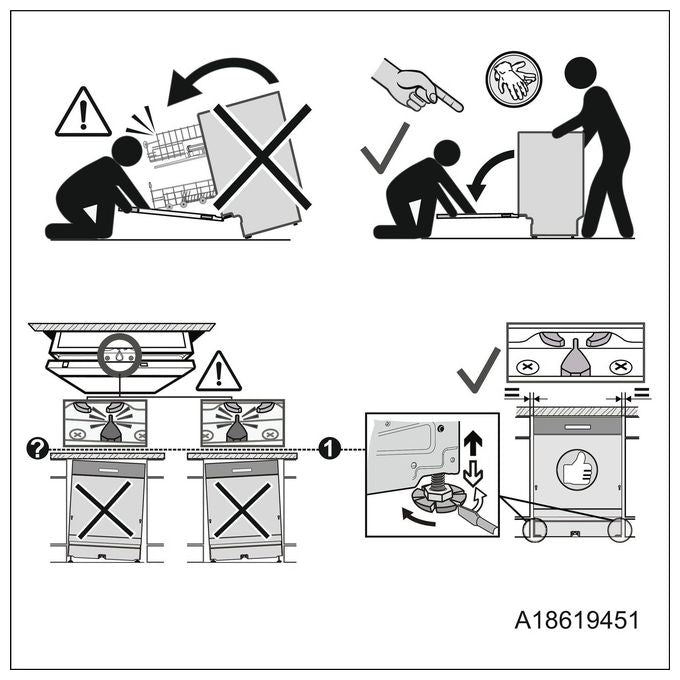 Electrolux EES47400L SatelliteClean 600 Lavastoviglie Incasso Scomparsa Totale 13 coperti Classe C AirDry 44 dB 8 programmi (82x60x55 cm) colore Nero