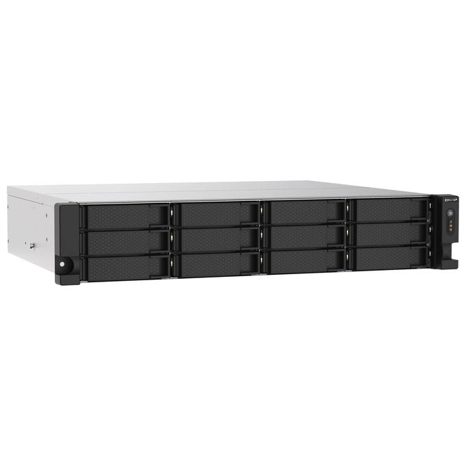 Qnap TS-1273AU-RP-8G Server Nas e di Archiviazione Armadio 2U Collegamento Ethernet Lan Nero-Grigio V1500b