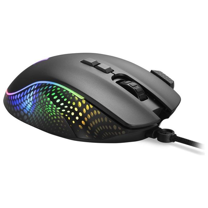 Sharkoon SHARK Force 3: il mouse da gioco definitivo con 12.800 DPI 8 pulsanti e illuminazione RGB - Ergonomico e adatto a tutti i tipi di impugnatura