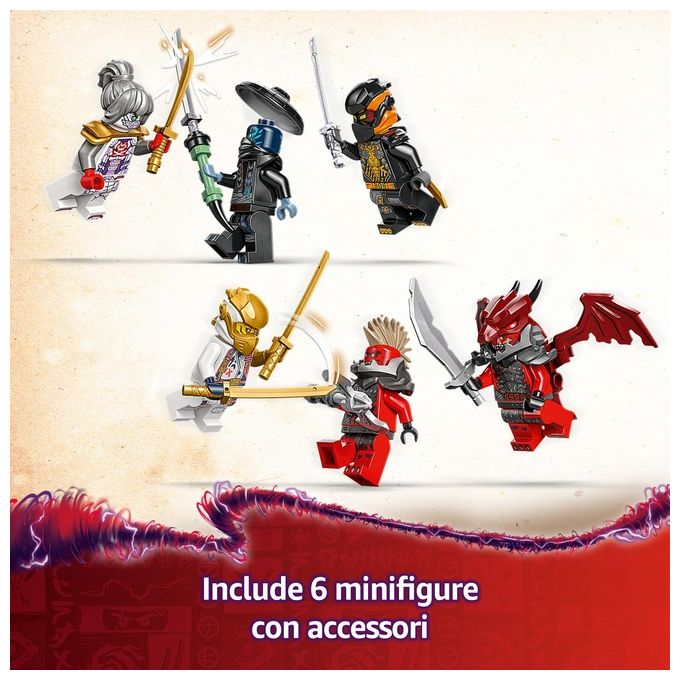 LEGO 71834 NINJAGO Mech Ultra Combinatore di Zane Set da Costruzione 4 in 1 con 6 Minifigure e 1187 Pezzi colore Multicolore