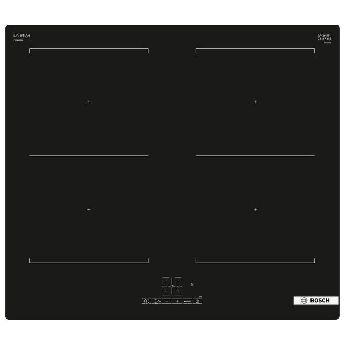Bosch Serie 4 PVQ611BB6E Piano cottura a induzione in vetroceramica 60 cm 2 zone CombInduction Touch Select Nero