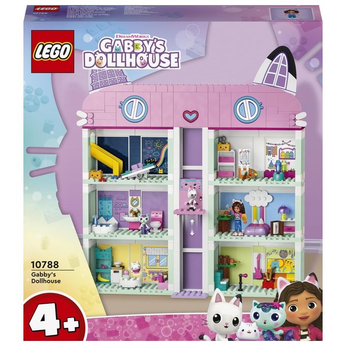 LEGO 10788 La Casa delle Bambole di Gabby, Casa Giocattolo a 4 Piani e 8 Stanze con i Personaggi di Gabby, Regalo Bambini 4+