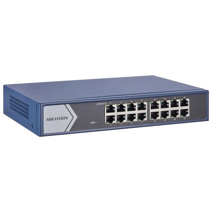 Hikvision Digital Technology DS-3E1516-EI Switch di Rete Gigabit Ethernet 10-100-1000 Blu