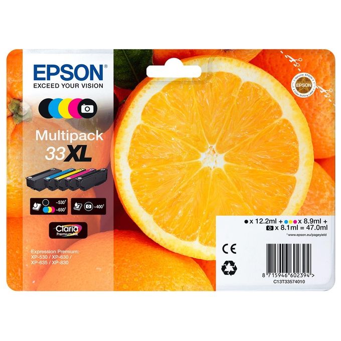 Epson Cartuccia Ciano 33xl Arancia