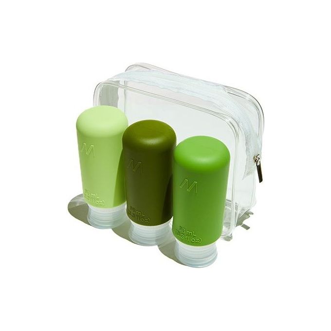 Muitomas Set 3 Pezzi Contenitori da Viaggio Verde