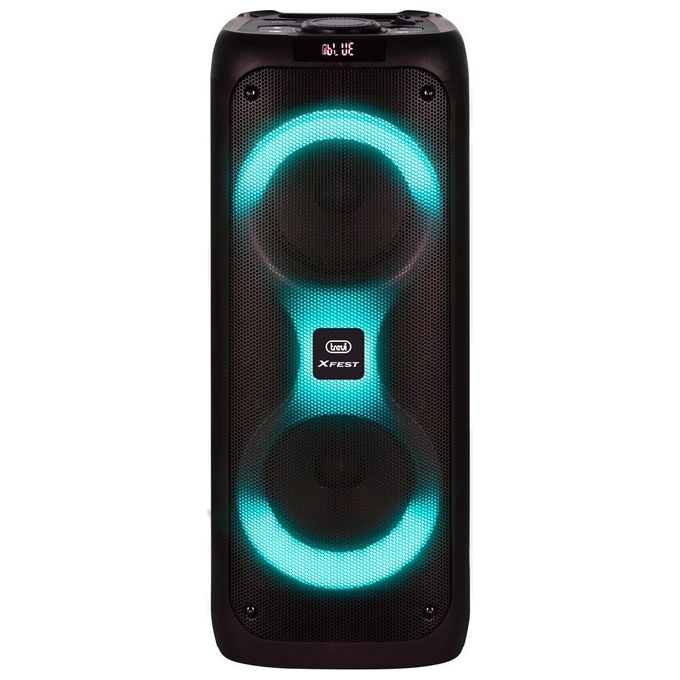 Trevi XFest XF 480 KB Altoparlante Amplificato Portatile 35W Cassa Wireless Portatile con Microfono Dinamico con Cavo Incluso per Karaoke USB Micro SD AUX-IN Funzione TWS Batteria Integrata