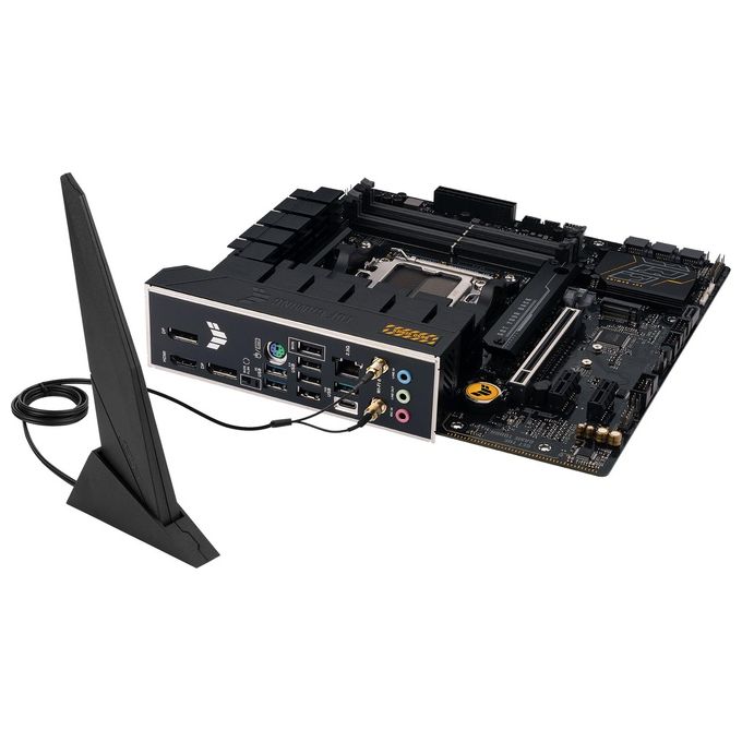 ASUS TUF GAMING B650M-E WIFI Scheda madre AMD mATX 82 DrMOS DDR5 PCIe 5.0 2 slot M.2 Wi-Fi 6 Ethernet Realtek 2.5Gb 2 DisplayPort HDMI USB Type-C Cancellazione del rumore AI e Aura Sync