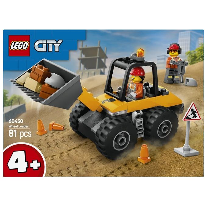 LEGO Veicolo Pala Gommata Gialla Set 60450 per Bambini Linea City Great Vehicles
