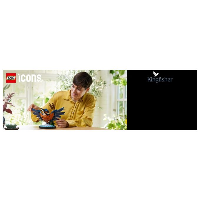 LEGO Icons 10331 Martin Pescatore, Kit di Modellismo per Adulti, Idea Regalo per Arredamento Casa o Ufficio, Hobby Creativo