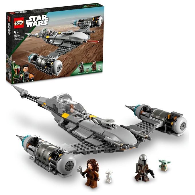 LEGO Star Wars 75325 Starfighter N-1 del Mandaloriano, Personaggi Peli Motto, Droide BD e Baby Yoda, Giocattolo Costruibile