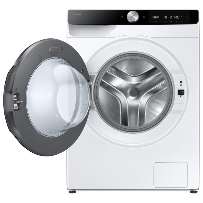 Samsung WD11DG6B85BKU3 - Lavasciuga a carica frontale 11-6 kg, 1400 rpm, Classe A (lavaggio) - D (lavaggio + asciugatura), AI Control, Ecodosatore, Vapore Igienizzante, Wi-Fi, (85x60x60 cm), Bianco