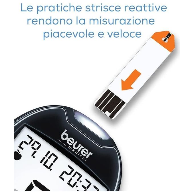 Beurer Gl 44 Misuratore di Glucosio 5 S 0.6 µL Nero