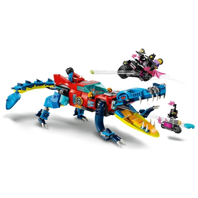 LEGO DREAMZzz 71458 Auto-Coccodrillo, Giocattolo 2in1 da Monster Truck a Macchina-Animale con Jayden e il Cacciatore Notturno