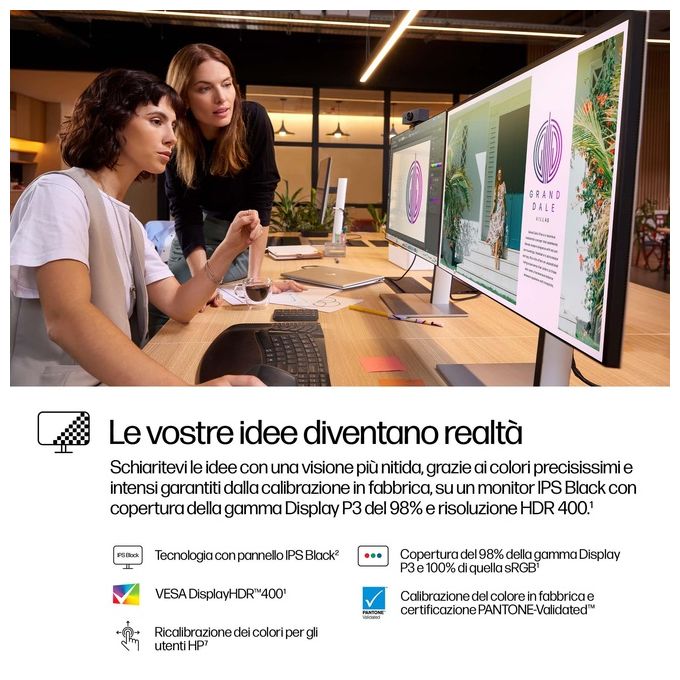 HP 727pq Series 7 Pro monitor LED 27'' 2560 x 1440 QHD @ 120 Hz IPS Black 400 cd-m² 2000:1 DisplayHDR 400 5 ms HDMI DisplayPort nero argento