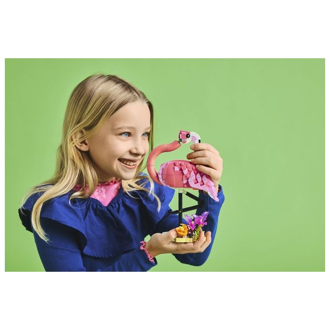 LEGO Creator 3 in 1 Animali Selvatici: Fenicottero Rosa Giocattolo - Si Trasforma in Uccello Cacatua o in Axolotl - Animali da Costruire per Bambini e Bambine da 8 Anni - Regalo di Compleanno 31170