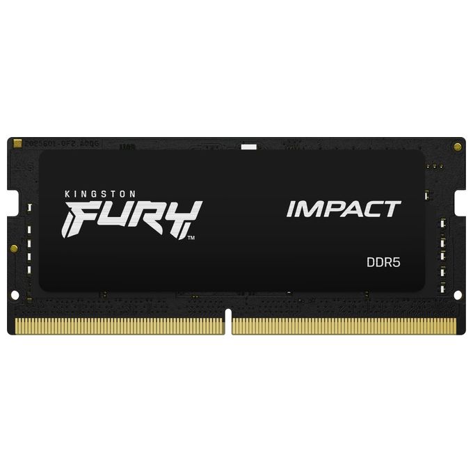 Kingston FURY Impact 16GB 4800MT-s DDR5 CL38 SODIMM Memoria Gaming per Laptop Modulo Singolo KF548S38IB-16
