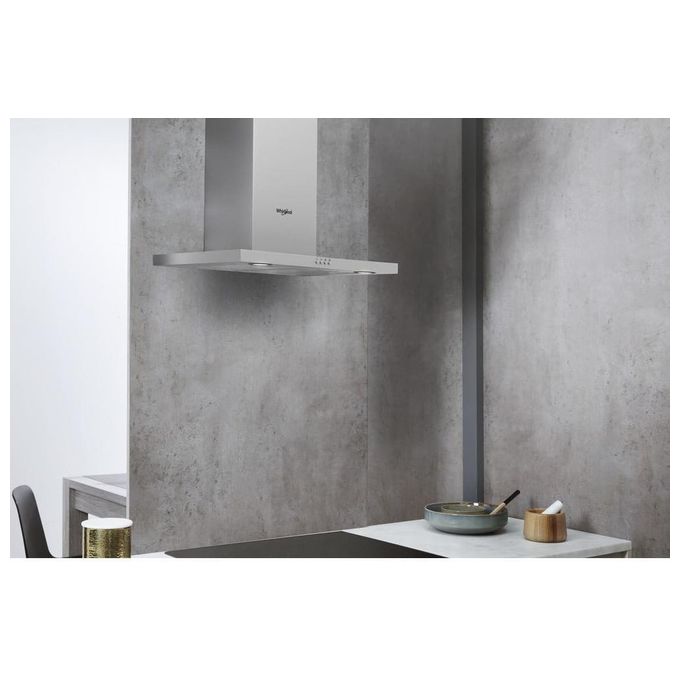 Whirlpool AKR 558-3 IX Cappa Aspirante a Parete Classe Energetica D 3 Valocita' Illuminazione LED 59,8 Cm Acciaio Inox
