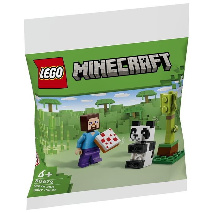 Lego Minecraft Steve e Baby Panda