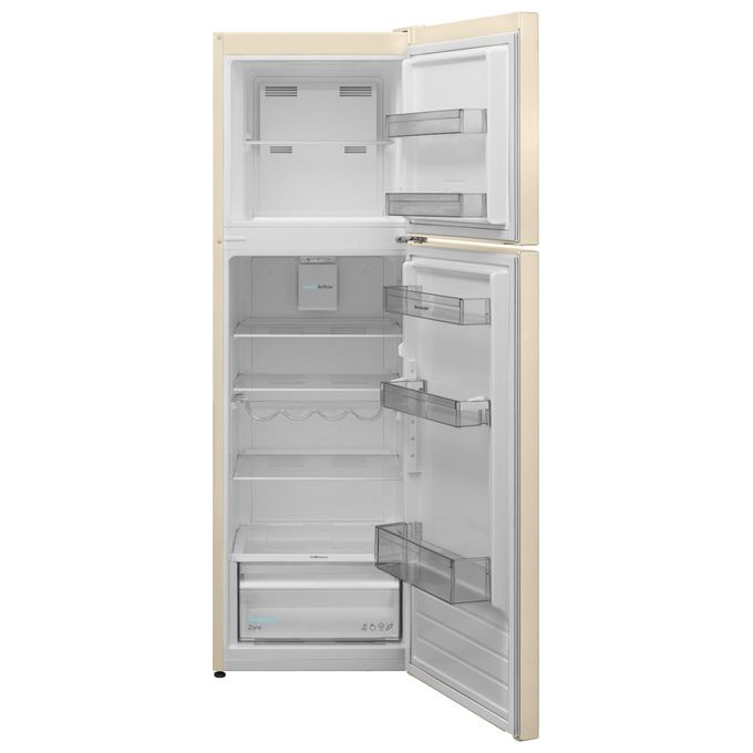 Sharp SJ-FTA03ITXJE – Frigorifero Doppia Porta 252 L, Altezza 166,5 cm, Classe Energetica E, Advanced No Frost, Display Digitale e Ripiani in Vetro Temperato, Colore Beige