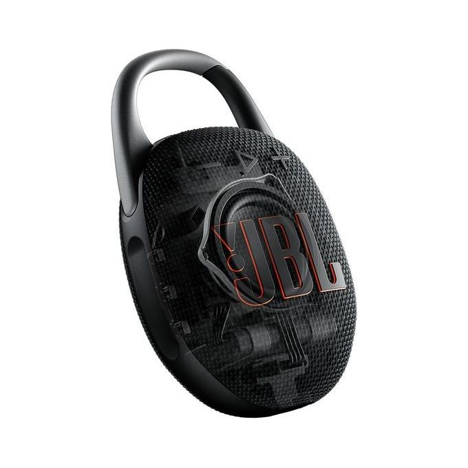 JBL Clip 5 Speaker Bluetooth Portatile Altoparlante Wireless Compatto Moschettone Integrato Waterproof Grigio