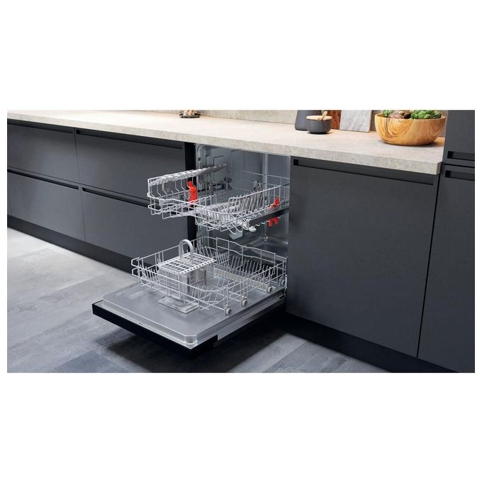 Hotpoint HB 4010 B Lavastoviglie da incasso a Scomparsa Parziale 13 Coperti Classe energetica F 5 programmi Cesti Flexiload 60 cm