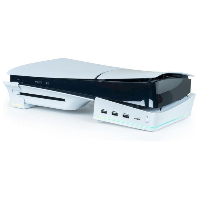 Big Ben Supporto Console per PlayStation 5 Base Orizzontale con Hub Usb