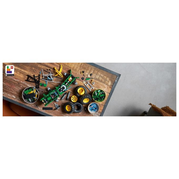 LEGO Technic 42157 Trattore John Deere 948L-II, Modellino da Costruire di Veicolo Giocattolo con Funzioni Pneumatiche e 4WD
