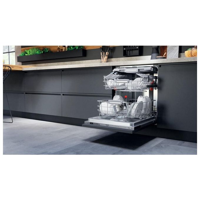Hotpoint HIS 7030 WEL Lavastoviglie da Incasso a Scomparsa Totale 14 Coperti Classe energetica D 7 programmi Terzo cesto 59.8 cm inox