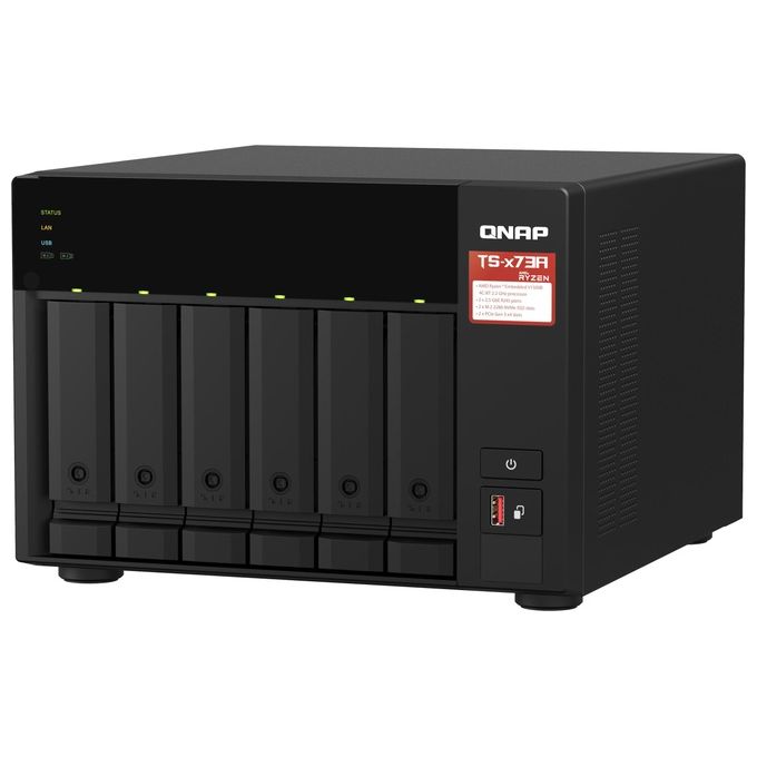 Qnap TS-673A-8G Server NAS e di Archiviazione Tower Collegamento Ethernet LAN Nero V1500B