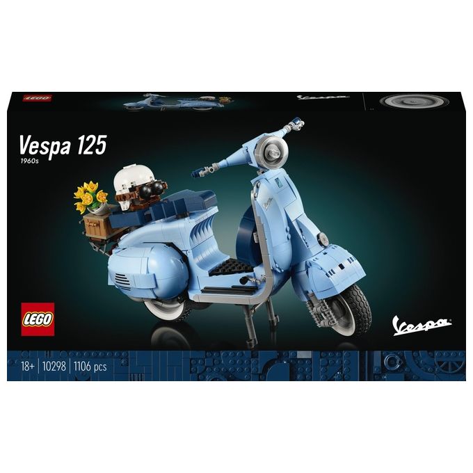 LEGO Icons 10298 Vespa 125, Set in Mattoncini, Modellismo Adulti, Replica Piaggio Anni 60, Idea Regalo, Hobby Creativo