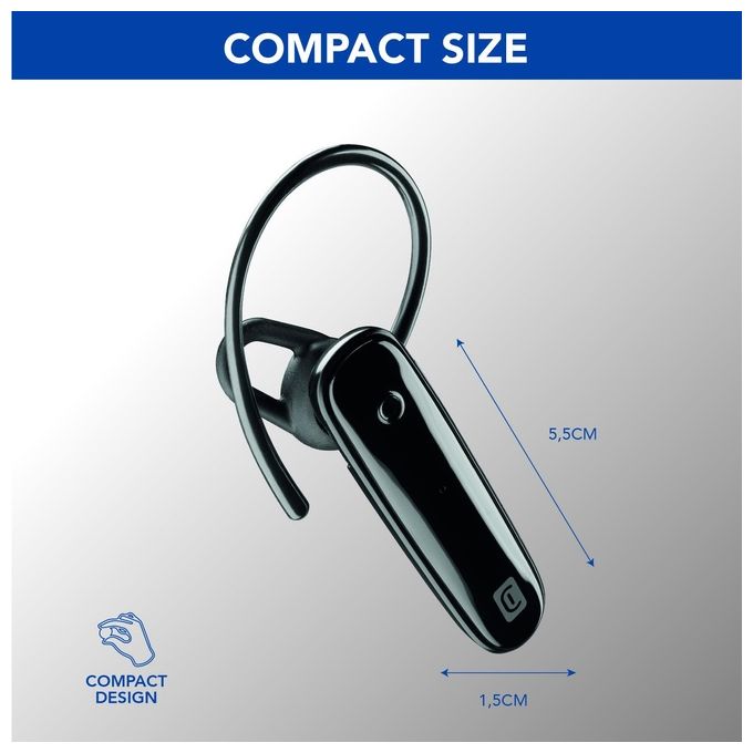 Cellular Line Score Auricolare Bluetooth Mono Split Ergonomico con Archetto Removibile Nero