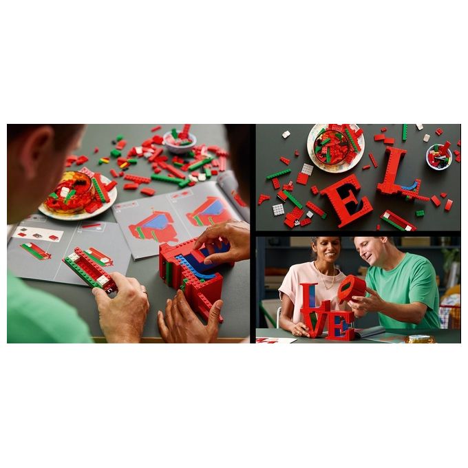 LEGO Art LOVE, Modellino da Costruire Iconica Scultura Pop di Robert Indiana, Hobby Creativo per Adulti, KIT_ Modellismo da Collezione, Idea Regalo Donna, Uomo, Fidanzamento e Anniversario 31214