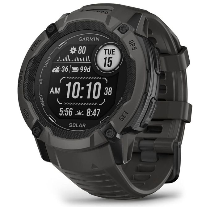 Garmin Instinct 2X Solar 50mm GPS Outdoor Sport Salute Notifiche Graphite
