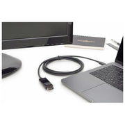 Digitus cavo usb tipo-c - displayport maschio-maschio 2 mt 4k-60hz, 32,4 gb nero