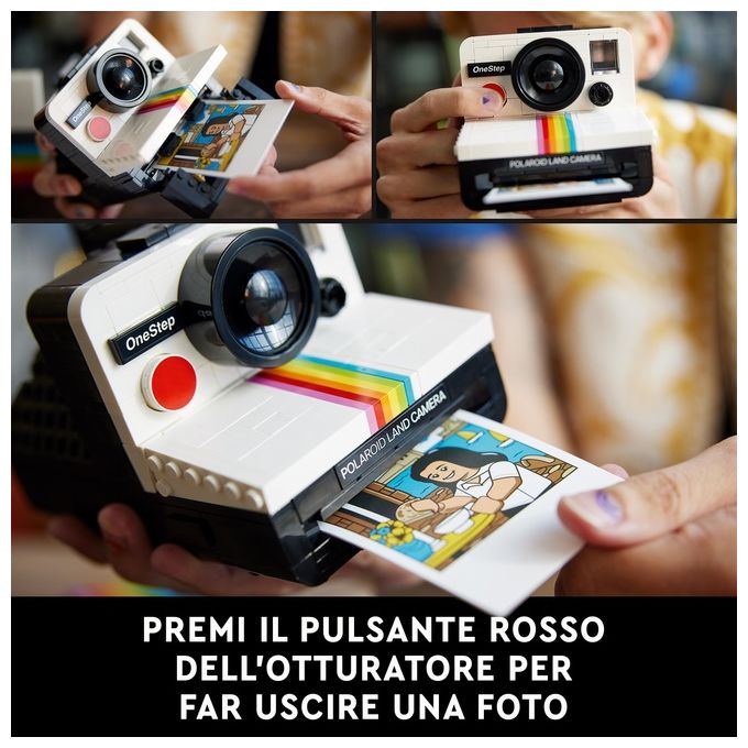 LEGO Ideas Fotocamera Polaroid OneStep SX-70 21345 Modellismo da Costruire per Adulti, Regali Creativi, Oggetti da Collezione