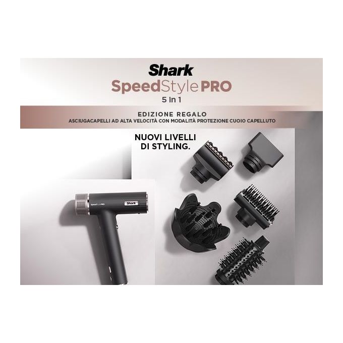 Shark SpeedStyle Pro Asciugacapelli Styler 1750W 5 Accessori Nero